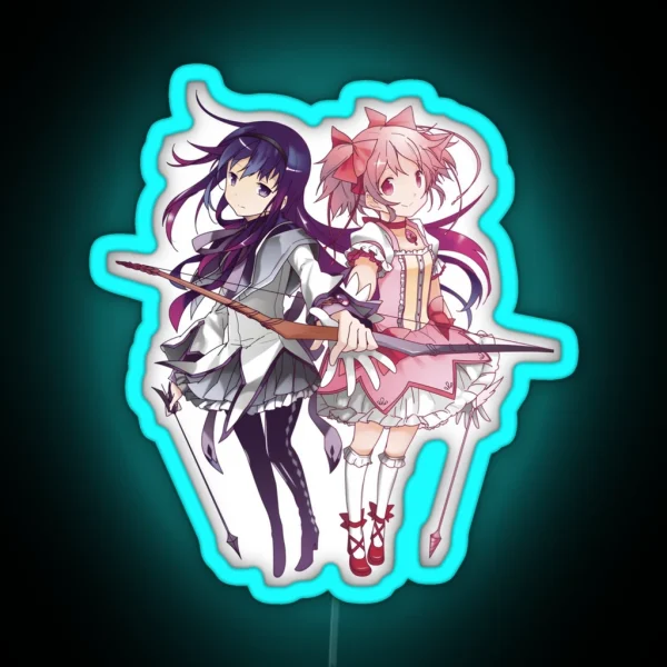 Homura And Madoka RGB Neon Sign