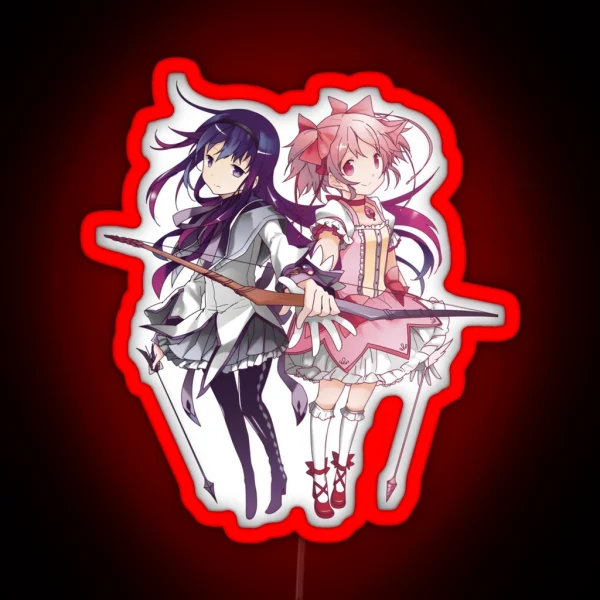 Homura And Madoka RGB Neon Sign