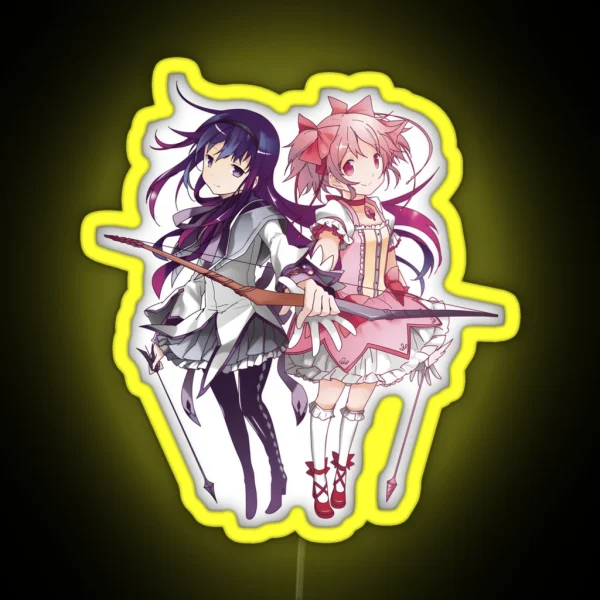 Homura And Madoka RGB Neon Sign