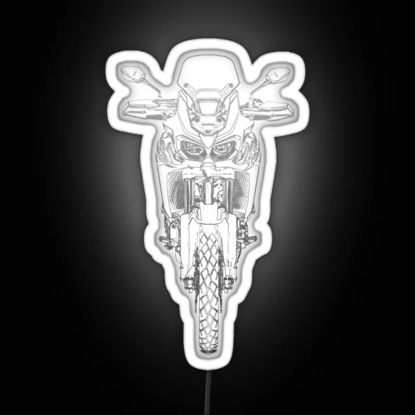 Honda CRF 1000 Africa Twin Front Pencil Silhouette RGB Neon Sign