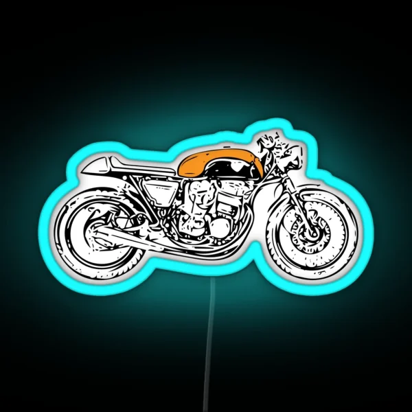 Honda Vintage Cafe Racer RGB Neon Sign