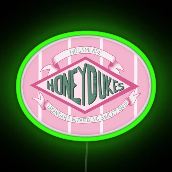 Honey Dukes Sweet Shop Logo RGB Neon Sign