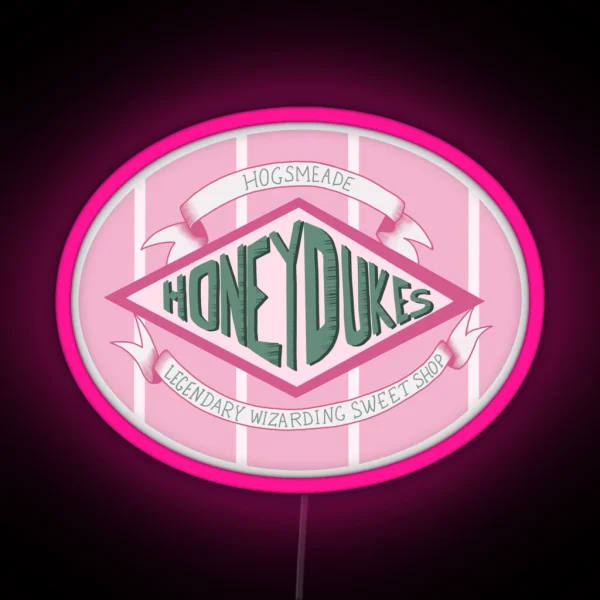 Honey Dukes Sweet Shop Logo RGB Neon Sign
