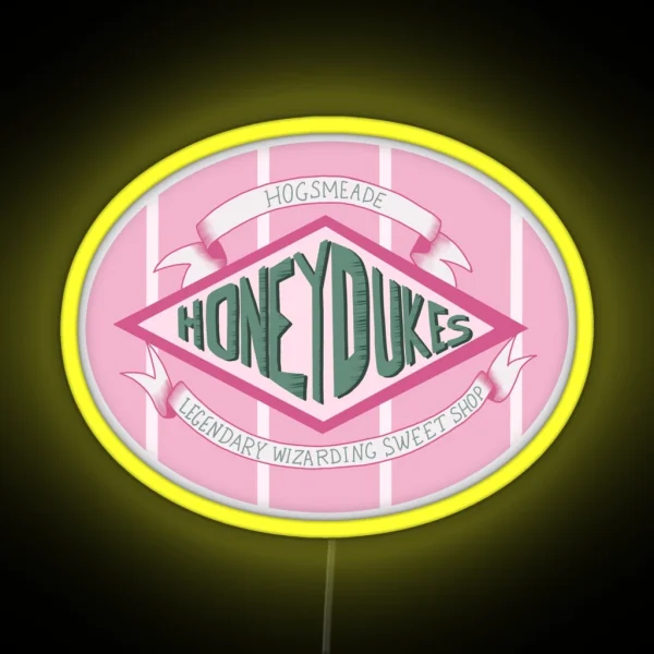 Honey Dukes Sweet Shop Logo RGB Neon Sign