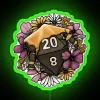 Honeycomb D20 Tabletop RPG Gaming Dice RGB Neon Sign - Image 3
