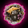 Honeycomb D20 Tabletop RPG Gaming Dice RGB Neon Sign - Image 6