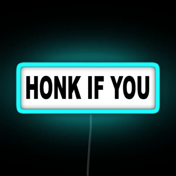 Honk If You Fun Car Led Magnet RGB Neon Sign