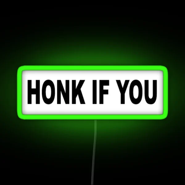 Honk If You Fun Car Led Magnet RGB Neon Sign