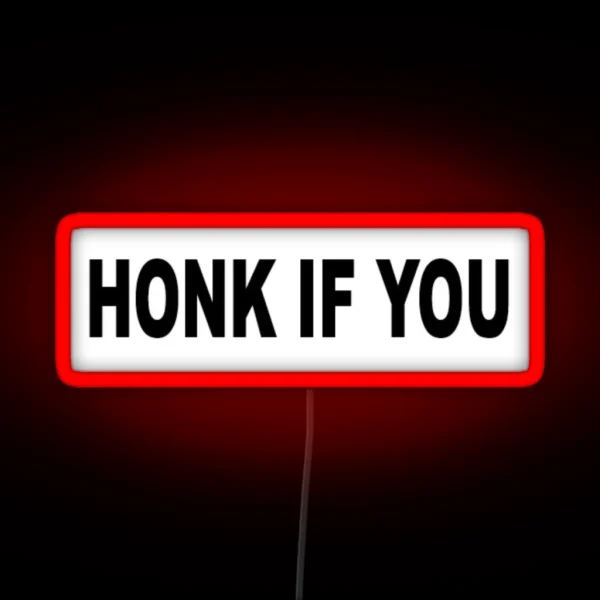 Honk If You Fun Car Led Magnet RGB Neon Sign