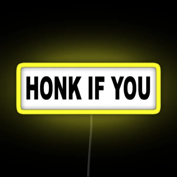 Honk If You Fun Car Led Magnet RGB Neon Sign