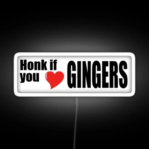 Honk If You Love Gingers Fun Joke Led Magnet RGB Neon Sign