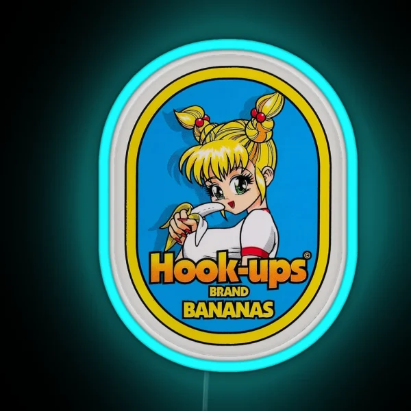 Hook Ups Hookups Banana RGB Neon Sign