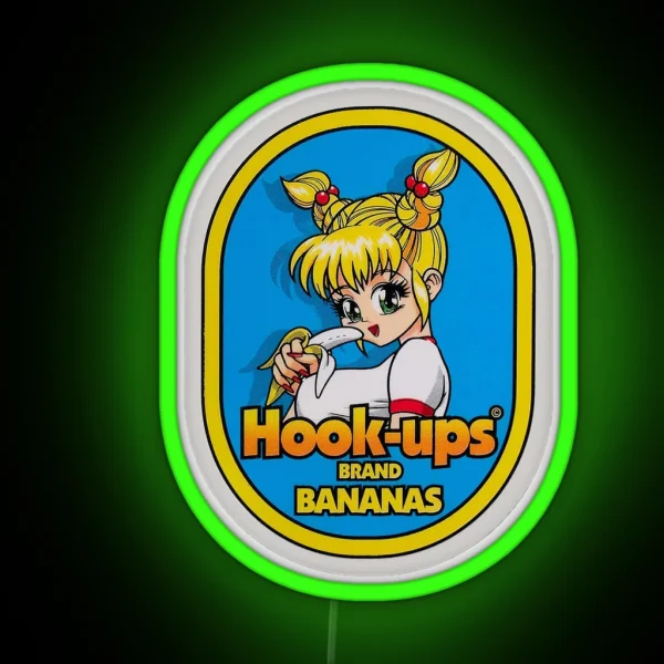 Hook Ups Hookups Banana RGB Neon Sign