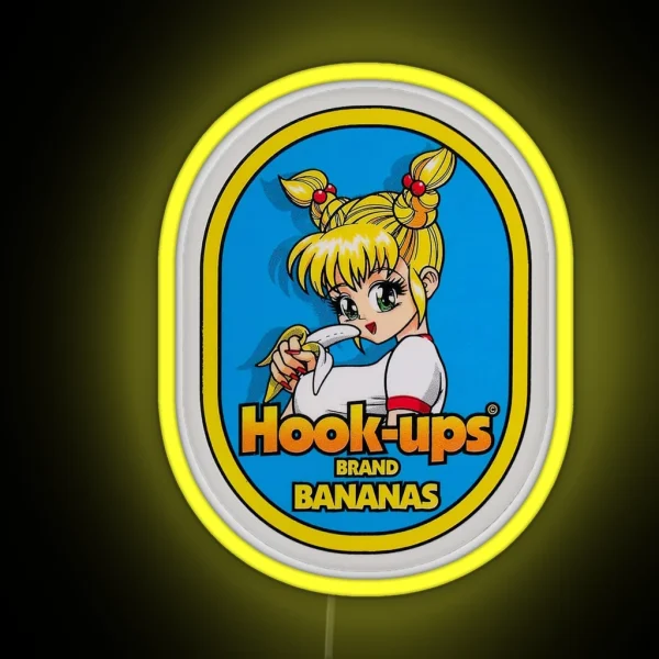 Hook Ups Hookups Banana RGB Neon Sign