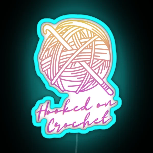 Hooked On Crochet RGB Neon Sign