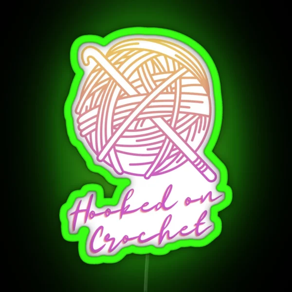 Hooked On Crochet RGB Neon Sign