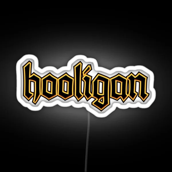 Hooligan Cool Motorcycle Helmet Or Car Bumper Design RGB Neon Sign