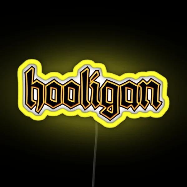 Hooligan Cool Motorcycle Helmet Or Car Bumper Design RGB Neon Sign