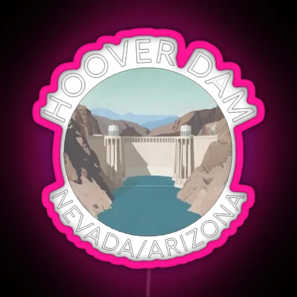 Hoover Dam Nevada Arizona RGB Neon Sign