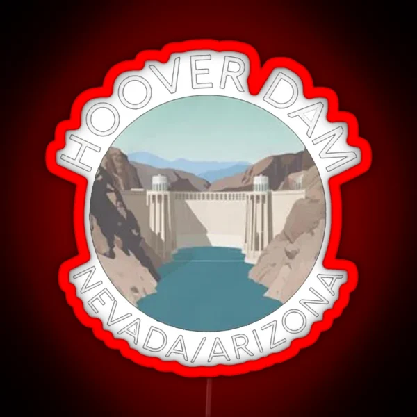 Hoover Dam Nevada Arizona RGB Neon Sign
