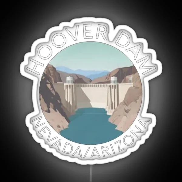 Hoover Dam Nevada Arizona RGB Neon Sign