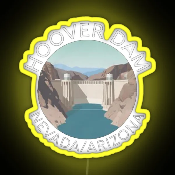 Hoover Dam Nevada Arizona RGB Neon Sign