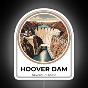 Hoover Dam Nevada Arizona RGB Neon Sign