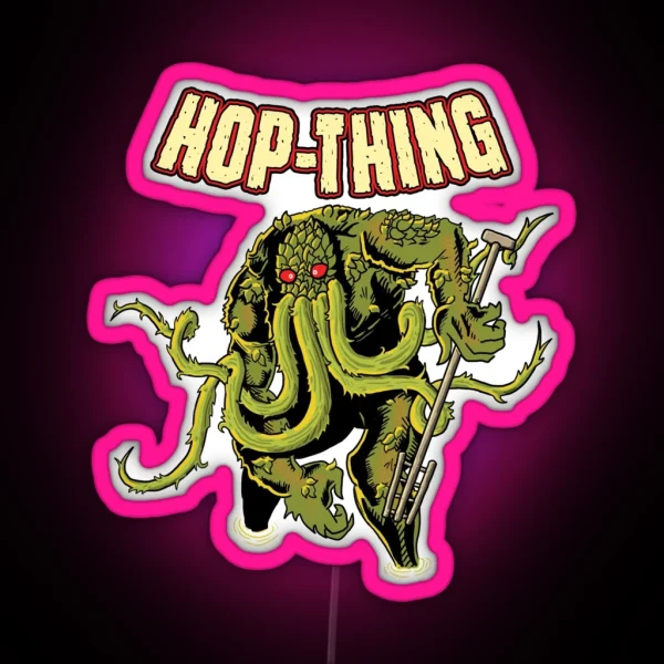 Hop Thing Simple Background RGB Neon Sign