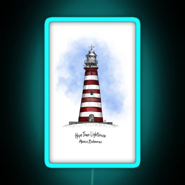 Hope Town Lighthouse RGB Neon Sign