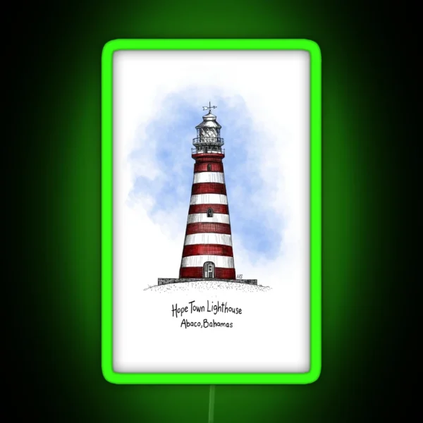 Hope Town Lighthouse RGB Neon Sign