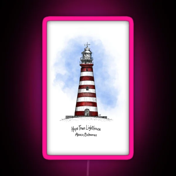 Hope Town Lighthouse RGB Neon Sign