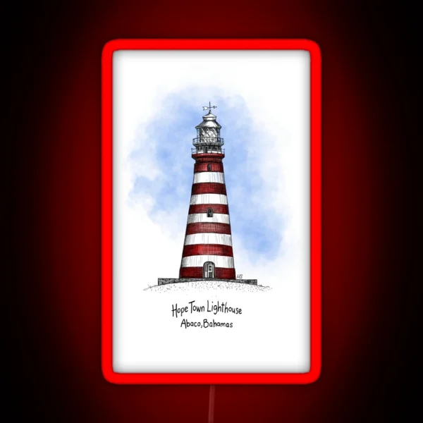 Hope Town Lighthouse RGB Neon Sign