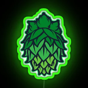 Hops Craft Beer Illustration RGB Neon Sign