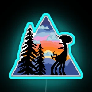 Horizon Zero Dawn Tallneck Sunset RGB Neon Sign