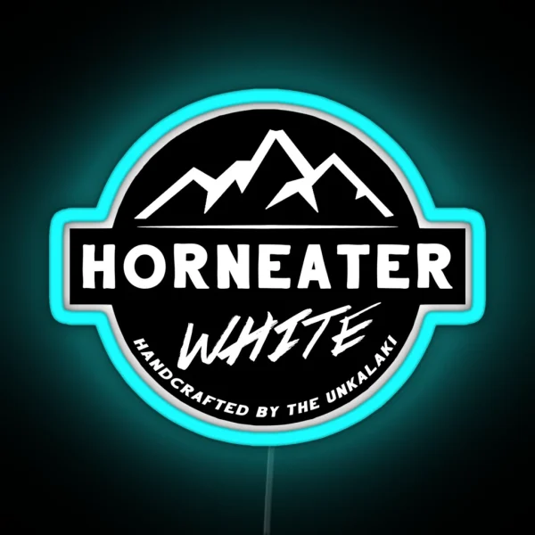 Horneater White RGB Neon Sign