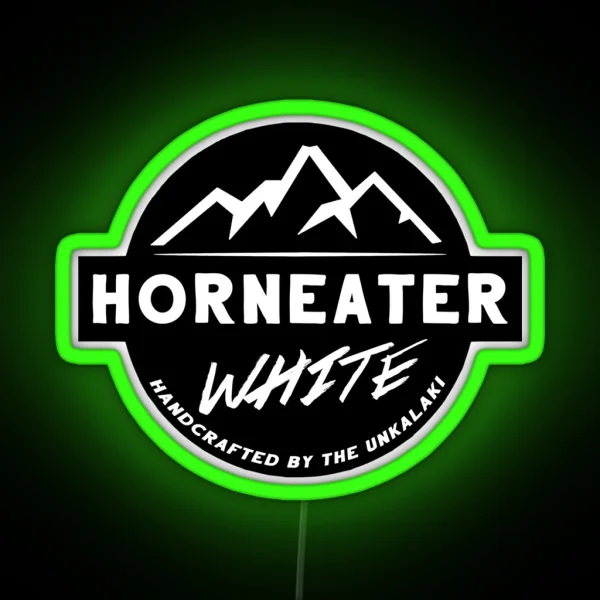 Horneater White RGB Neon Sign