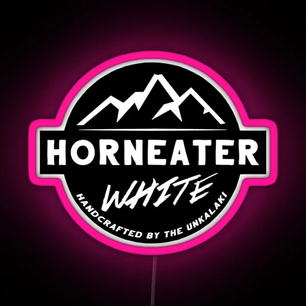 Horneater White RGB Neon Sign