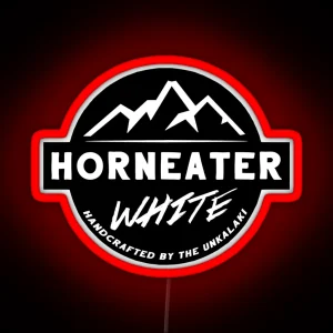 Horneater White RGB Neon Sign