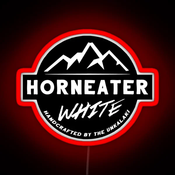 Horneater White RGB Neon Sign