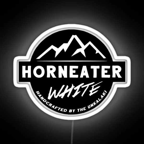 Horneater White RGB Neon Sign