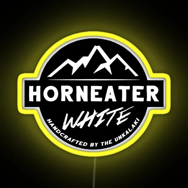 Horneater White RGB Neon Sign