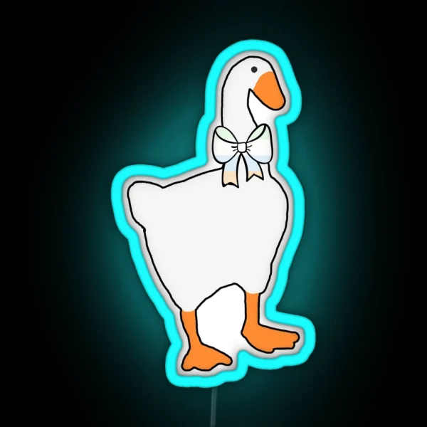 Horrible Goose Unlabeled LGBTQ Flag Ribbon With Black RGB Neon Sign