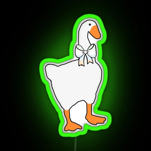 Horrible Goose Unlabeled LGBTQ Flag Ribbon With Black RGB Neon Sign
