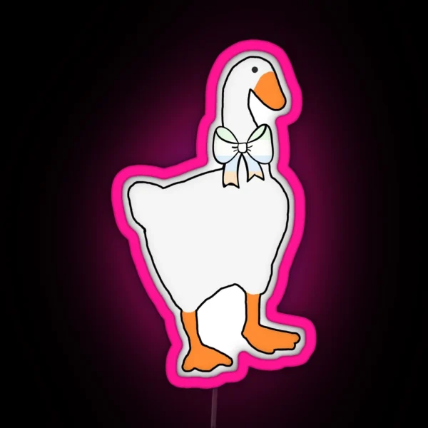 Horrible Goose Unlabeled LGBTQ Flag Ribbon With Black RGB Neon Sign
