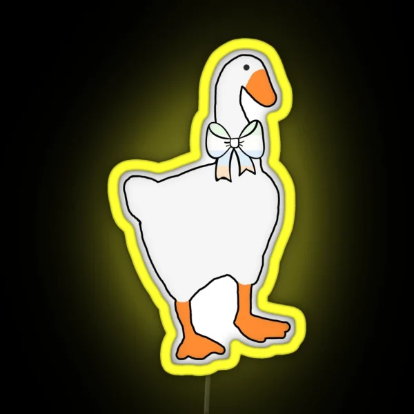 Horrible Goose Unlabeled LGBTQ Flag Ribbon With Black RGB Neon Sign