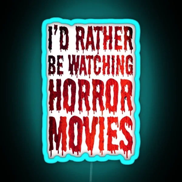 HORROR MOVIES RGB Neon Sign