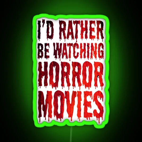 HORROR MOVIES RGB Neon Sign