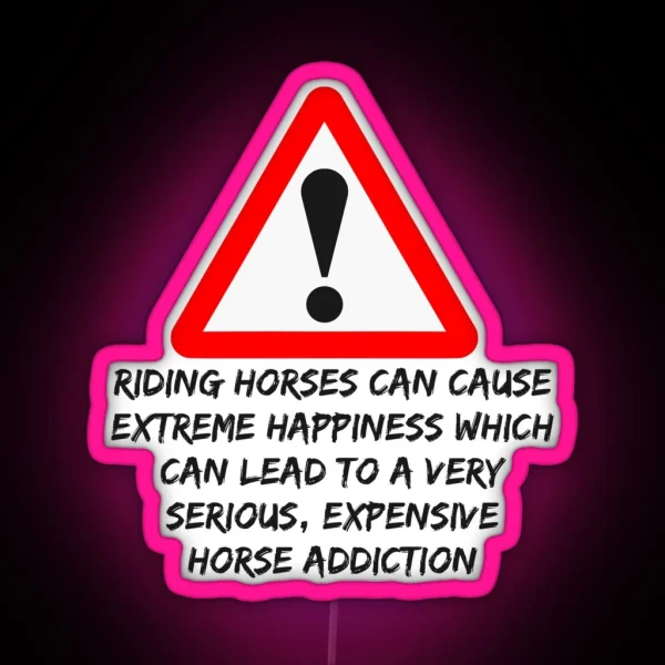 Horse Addiction RGB Neon Sign