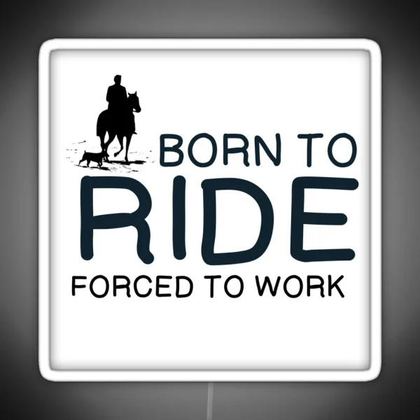 HORSES BORN TO RIDE RGB Neon Sign