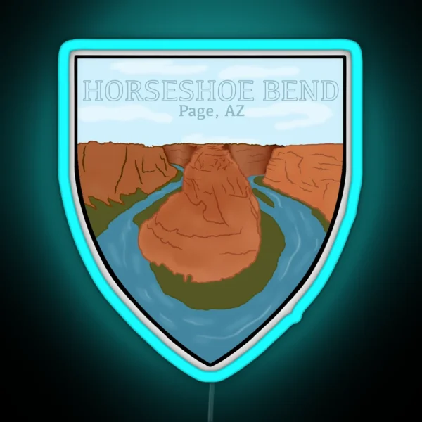 Horseshoe Bend RGB Neon Sign
